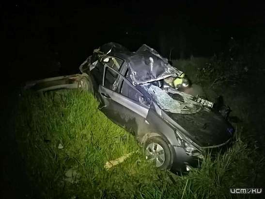 Под Орлом иномарка улетела в кювет и врезалась в дерево. Пострадал в аварии