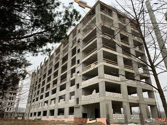 Монолитные работы завершены в комплексе общежития студенческого кампуса в Орле