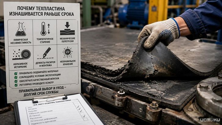 Техническая резиновая пластина: причины преждевременного износа и разрушения