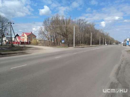 На Наугорском шоссе в Орле начали устанавливать фонари
