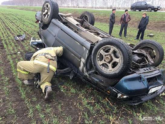 В Колпнянском районе перевернулся автомобиль