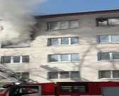 ВИДЕО: в орловской многоэтажке на улице Маринченко сгорела одна из комнат