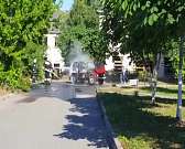 Видео с места событий: орловчане засняли, как горел отечественный внедорожник