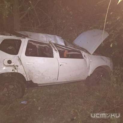 В Сосковском районе внедорожник улетел в кювет 