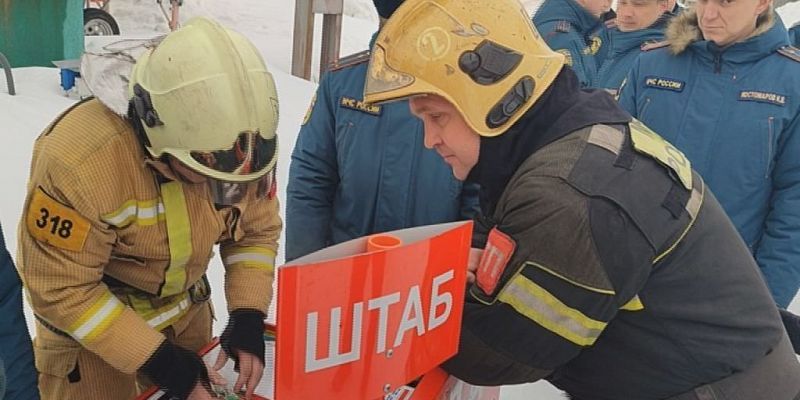 В Орле прошли первые в этом году пожарно-тактические учения