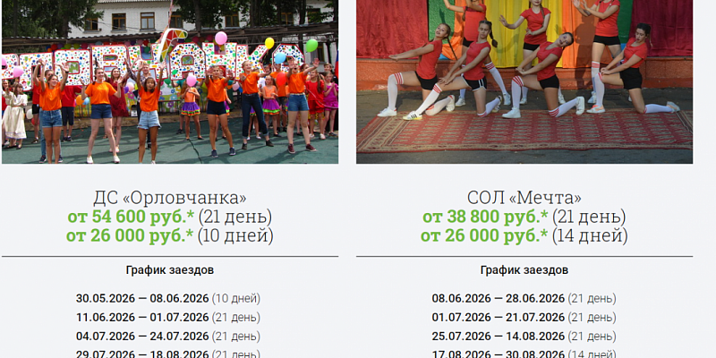 Почти 2 700 детей уже отдохнули в загородных лагерях Орловщины
