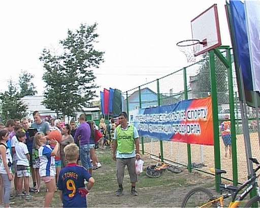 Открытие спортивной площадки в Лужках