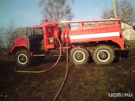На Орловщине тушили «Урал» с коляской