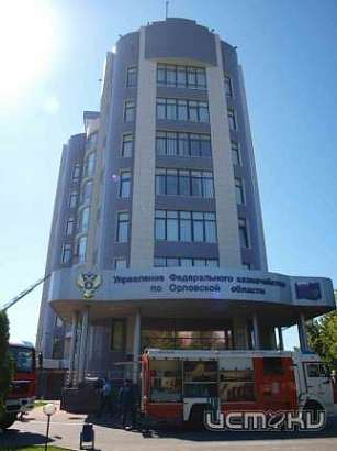 В здании Орловского казначейства впервые прошло учение пожарных