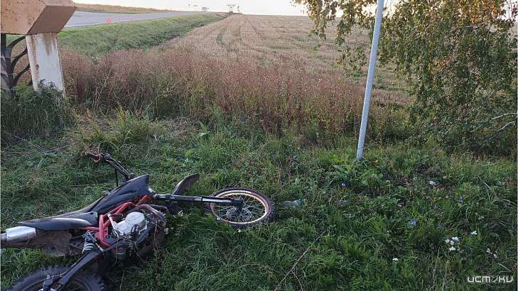 Под Орлом перевернулся 23-летний мотоциклист