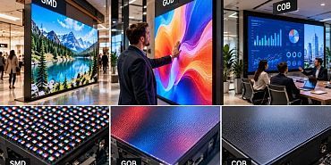 Технологии светодиодных экранов: как выбор SMD, GOB и COB снижает расходы на LED-оборудование