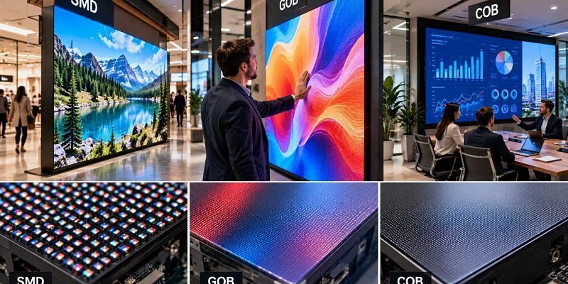 Технологии светодиодных экранов: как выбор SMD, GOB и COB снижает расходы на LED-оборудование