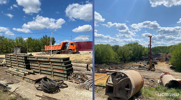 В Орловском МО округе строительство моста к д. Тайное идёт быстрыми темпами-власти