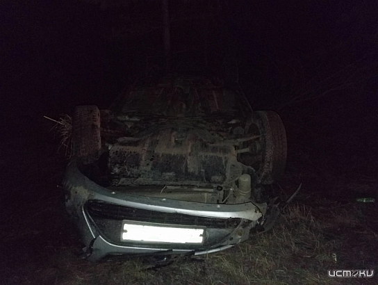 Под Орлом перевернулся автомобиль с женщиной и ребёнком 