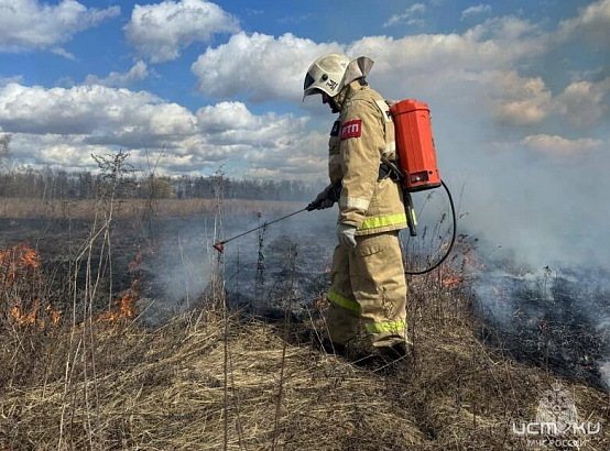 На тушение сухой травы орловские спасатели на выходные выезжали 47 раз