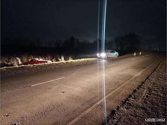 С трассы Орловской области в кювет опрокинулся «Опель»