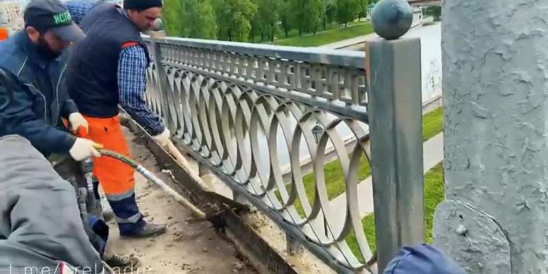 В Орле завершается ремонт Тургеневского моста