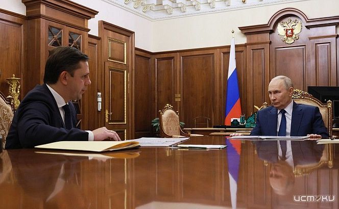 Губернатор Орловской области встретился сегодня с президентом В. Путиным