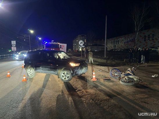 Не уступил дорогу: во Мценске внедорожник столкнулся с мотоциклом