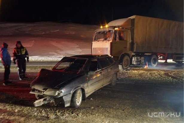 В Орловском районе большегруз протаранил «легковушку»