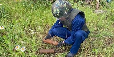 Во Мценском районе на днях уничтожили 9 минометных мин и артснарядов времён Великой Отечественной войны