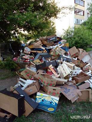 Жители ул. Жилинская в Орле возмущены работой ярмарки, после которой остается огромная гора мусора из гниющих овощей и фруктов