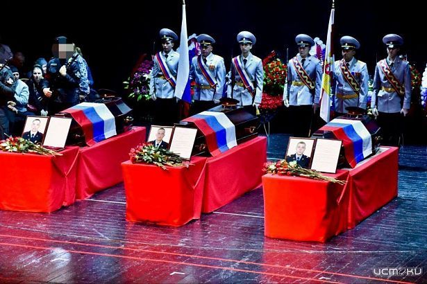 В Орле простились с росгвардейцами, погибшими в результате диверсии