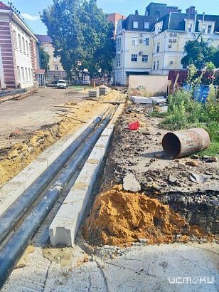 На улице Максима Горького в Орле обновляют теплосеть: 200 метров труб заменят к отопительному сезону