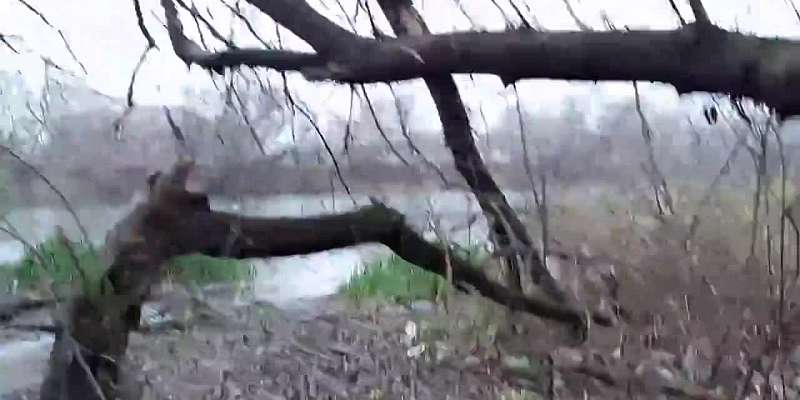 Видео: в районе орловской ТЭЦ текут голубые воды