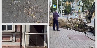 странное благоустройство ломают плитку В центре Орла ломают хорошую тротуарную плитку, чтобы положить другую