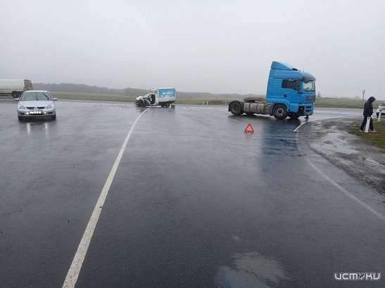 Под Орлом «МАН» протаранил грузовичок