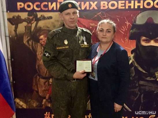 В Ливнах ветерану боевых действий вручили медаль "За отвагу"