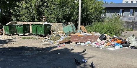 Местные жители жалуются на мусорную площадку по улице Привокзальной