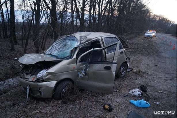 Под Орлом с трассы улетел «Дэу-Матиз»