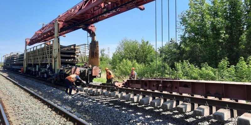 12 км бесстыкового пути уложено на перегоне Кромы-Курбакинская в Орловской области