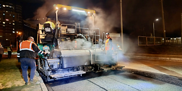 В Орле завершили обновление дорожного покрытия на разворотном кольце по улице Михалицына