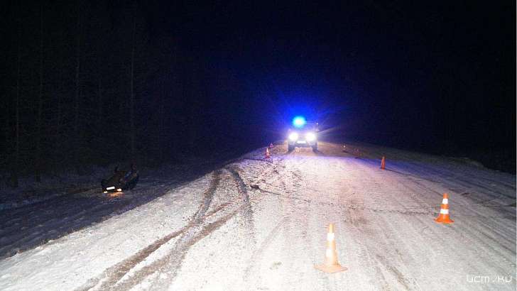 На Орловщине «Ока» с водителем и двумя пассажирами слетела с трассы