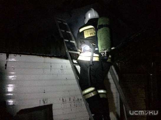 В Новосиле на выходных горела баня