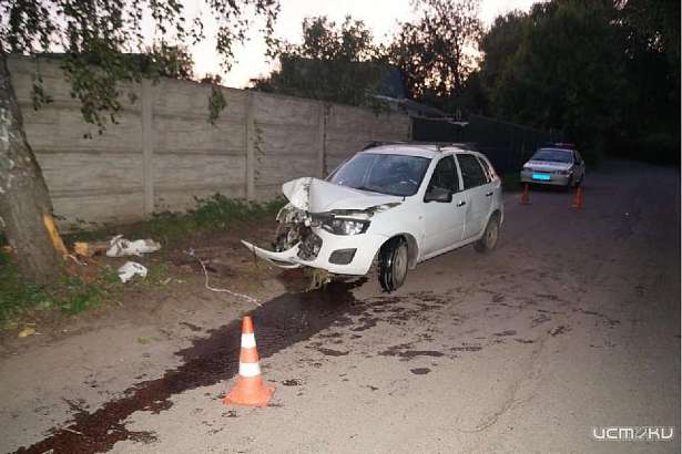 Под Орлом «Лада-Калина» врезалась в дерево