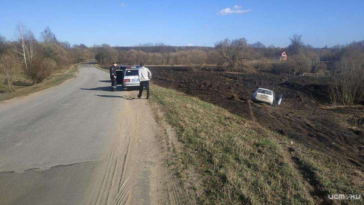 ДТП в Орловской области: иномарка съехала с трассы