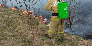 В Орле сотрудники МЧС напоминают об ответственности за нарушение правил пожарной безопасности при сжигании сухой растительности 