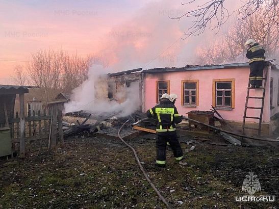 Пожар в деревне Овсяниково 