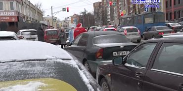 На орловских улицах появился Дед Мороз с жезлом