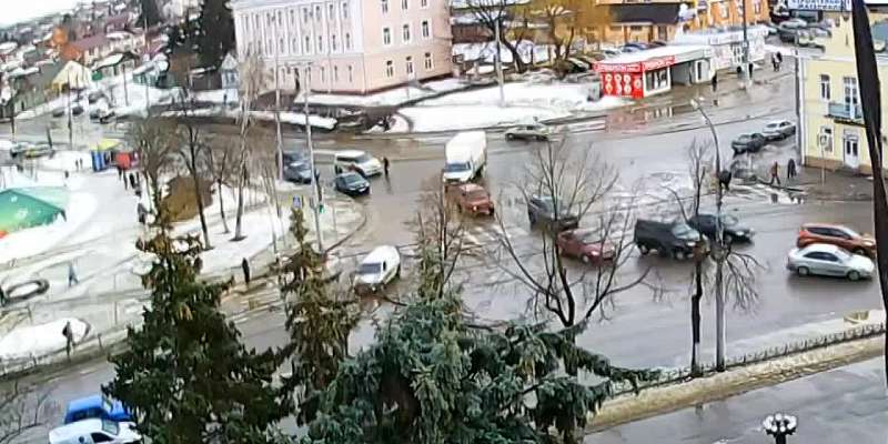 В Орле камера зафиксировала наезд на пешехода