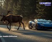 На орловских дорогах начался сезон гона (брачный период) лосей