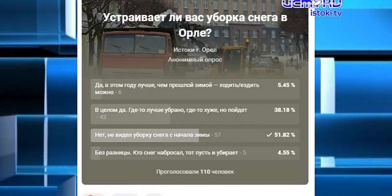 Активно поработали. Так губернатор отозвался об уборке города от снега. В очередном эфире Клычкова орловчане массово жаловались на заснеженные улицы
