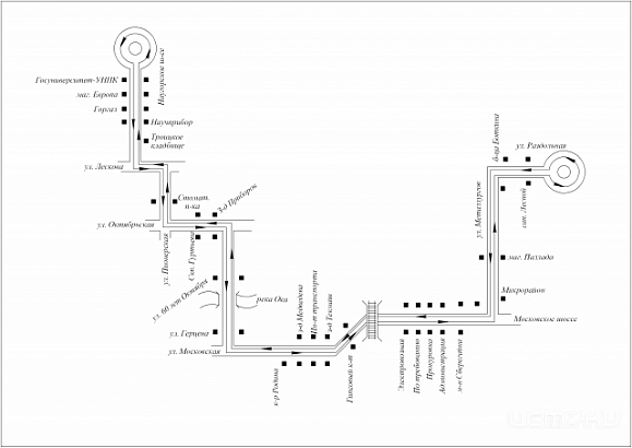 СХЕМА маршрута № 45