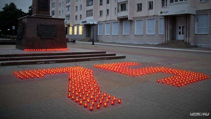 Ровно в четыре часа утра в Орле зажглась «Свеча памяти»