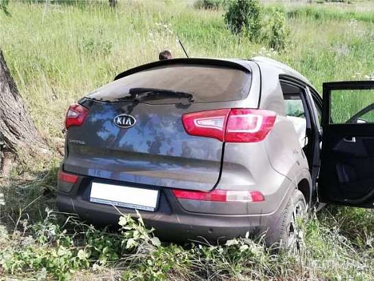 Под Орлом иномарка улетела в кювет 