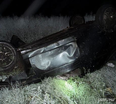 Под Орлом погиб молодой водитель, опрокинувшись на автомобиле 